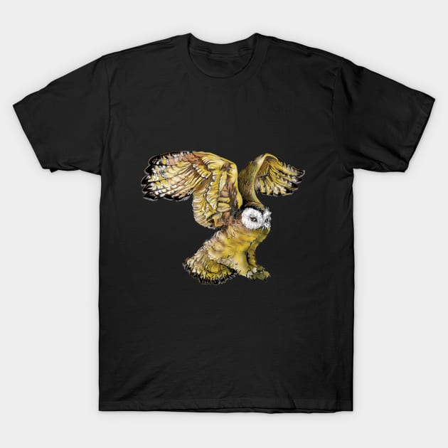 Flying Owl T-Shirt by JoRepetto